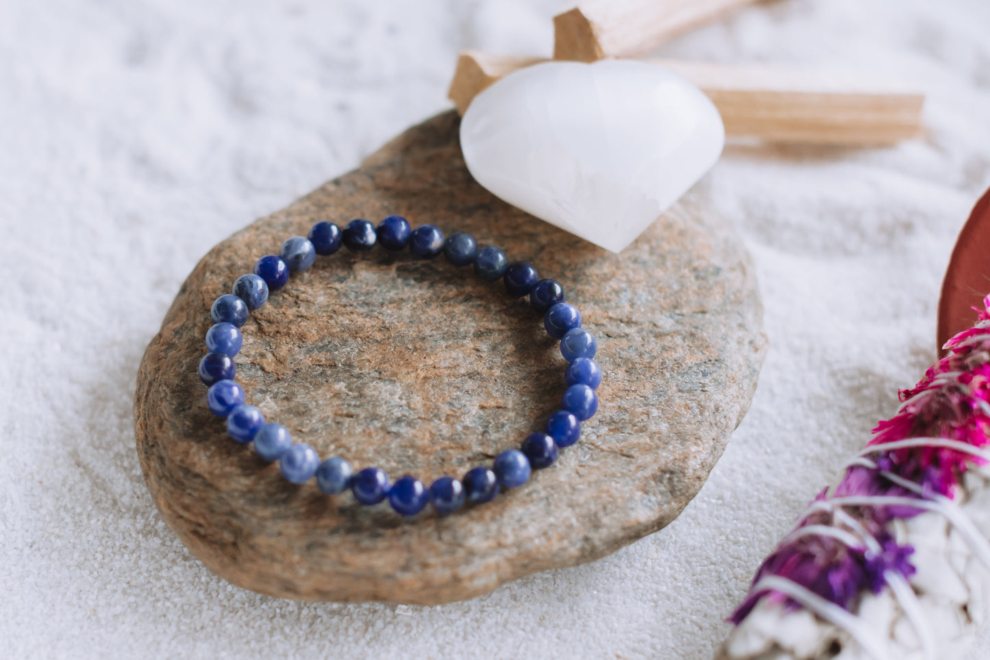 Sodalith Armband - Edelstein Armband für innere Weisheit, Treue und Wahrhaftigkeit