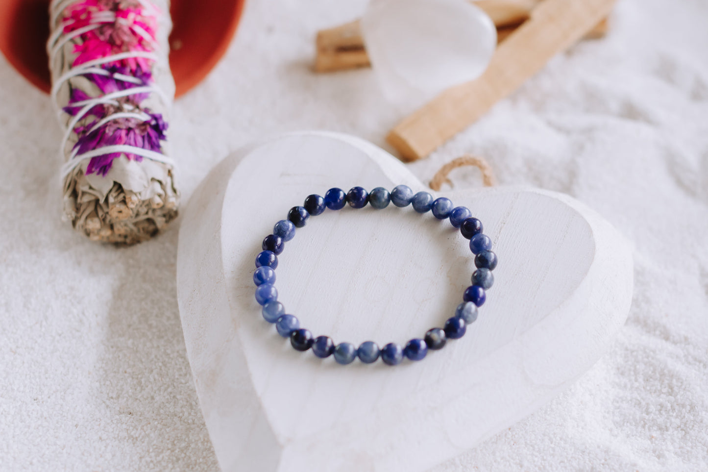 Sodalith Armband - Edelstein Armband für innere Weisheit, Treue und Wahrhaftigkeit