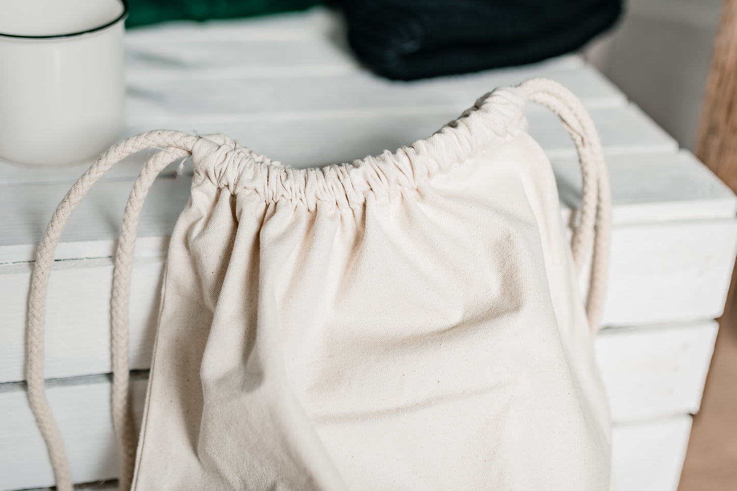Detail Foto, Kordel Verschluss, Gym Bag, Kala Malu, spiritueller Onlineshop