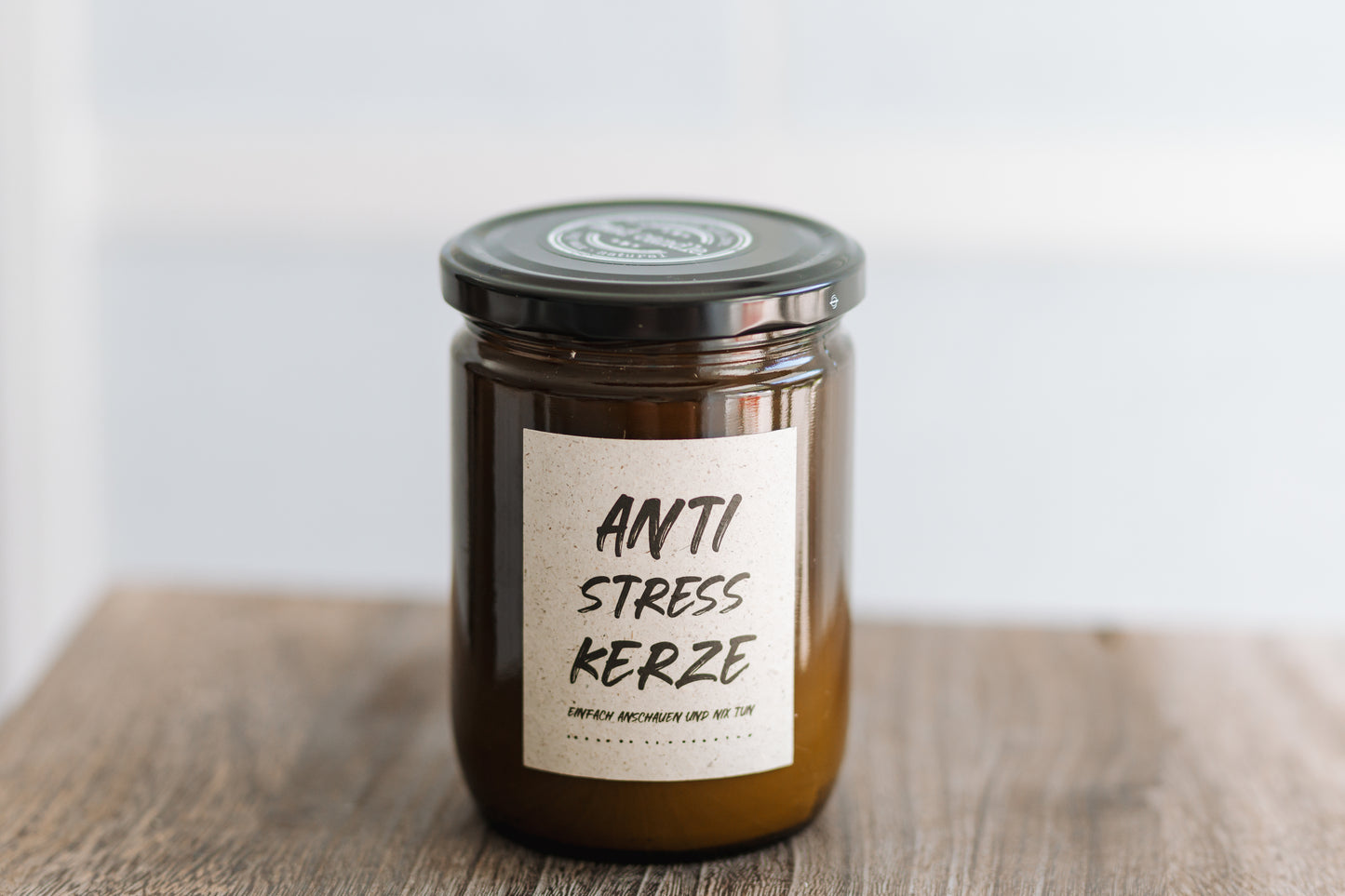 Anti-Stress Duftkerze - 360g Kerze mit Deckel für entspannte, gemütliche Stunden - Bis 60 Std. Brenndauer