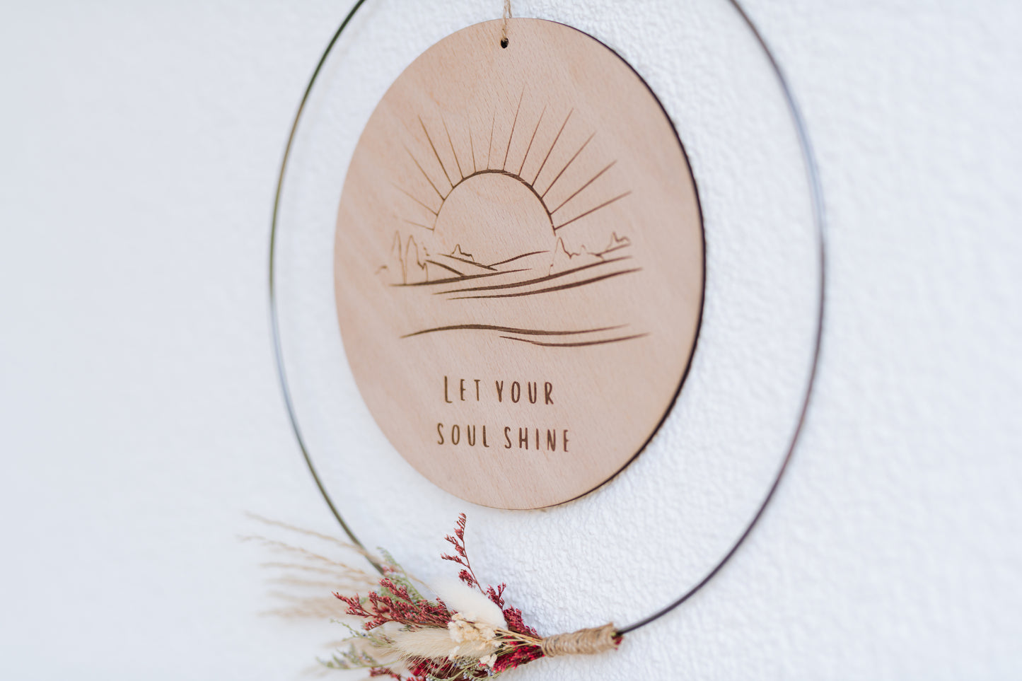 runde Holzdeko, gelasert, Naturliebhaber, spirituelle Geschenkidee, spirituelle Wohnaccessoires, spirituelle Symbole, Freiheit, Seele, Wanderlust, Sonnenschein