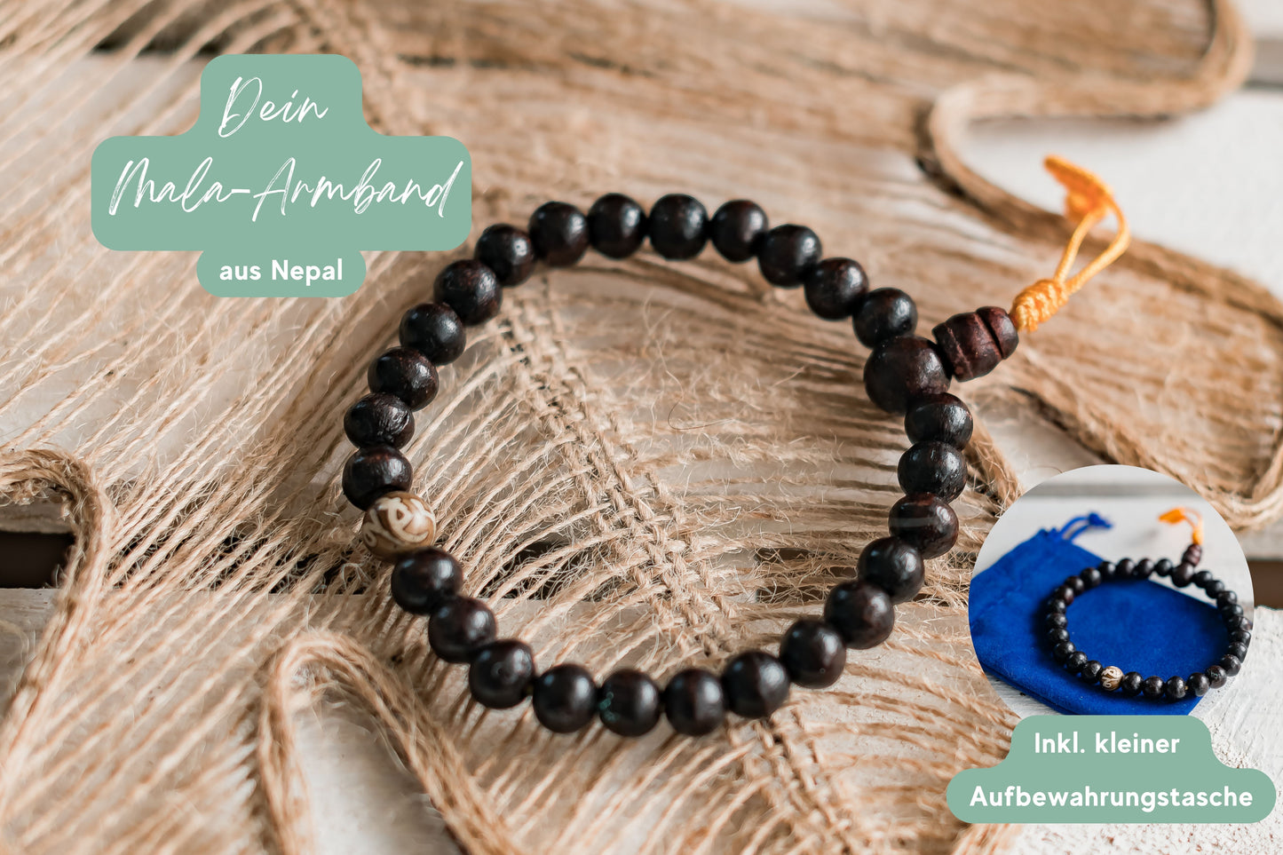 Mala Armband, Aufbewahrungstasche, Meditationsbox, Kala Malu