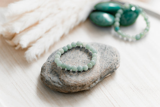 Armband "Glück" mit Amazonit Edelstein - Perfekt zur Meditation & als Schmuck - Wunderschöne spirituelle Geschenkidee