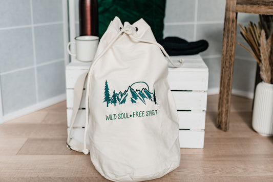 Sea-Bag "Wild Soul࠰Free Spirit” aus Baumwolle - Perfekt für den Alltag, Yoga, Meditation - Spirituelle Geschenkidee zu Weihnachten & Geburtstag