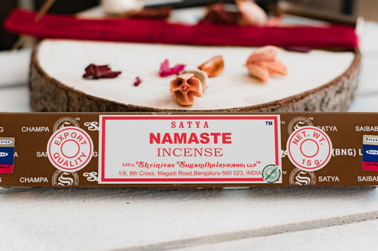 Räucherstäbchen “Namaste” (Satya) - Wundervoller Begleiter für Meditation, Yoga & Entspannung
